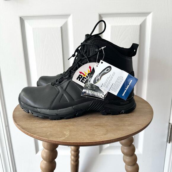 Haix Black Eagle Leather Tactical Safety Combat Boots Goretex NWT Men 8.5 US - Picture 6 of 15